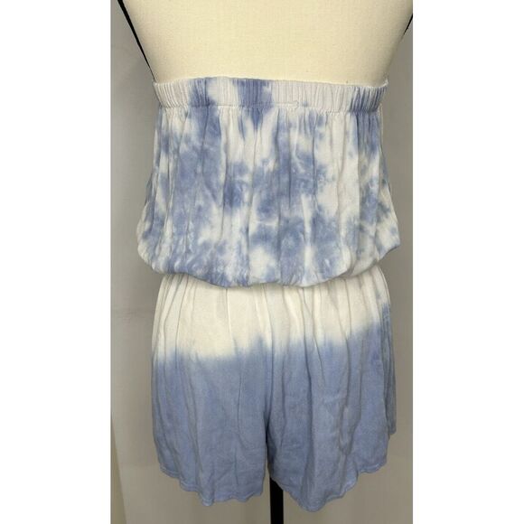 Ron Jon Womans Blue and White Gauze Beach Romper Size Large - Picture 6 of 7
